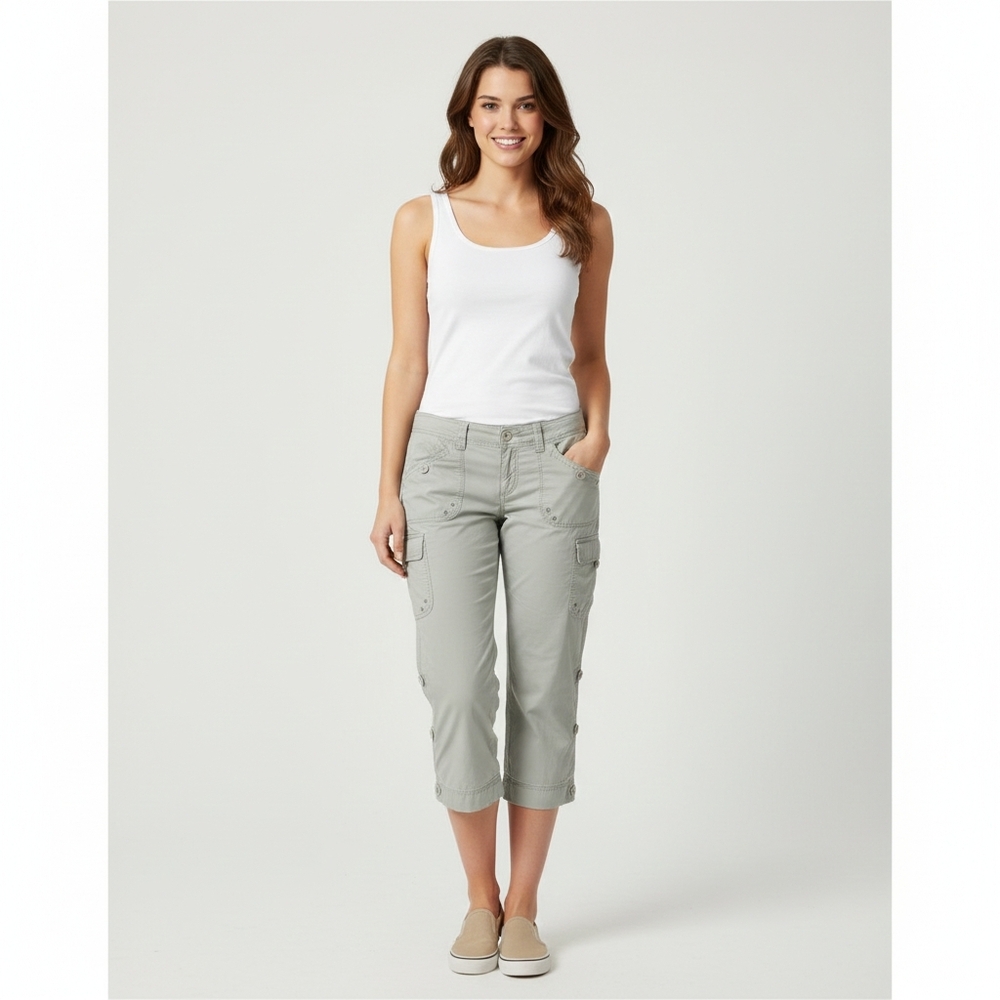 Vintage‎ Aeropostale True Y2k Juniors Cargo Capri Size 11/12 Coastal Trendy
